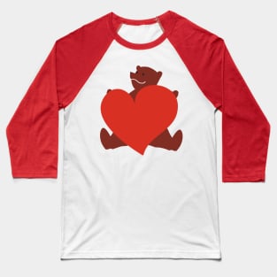 Teddy Bear & Heart Baseball T-Shirt